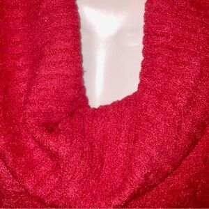 Worthington Red Cowl Neck Knit Sweater
